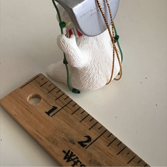 Coca Cola Polar Bear on Bottle Opener Polar Bear Collection Ornament -VTG - 1995 - Picture 12 of 12